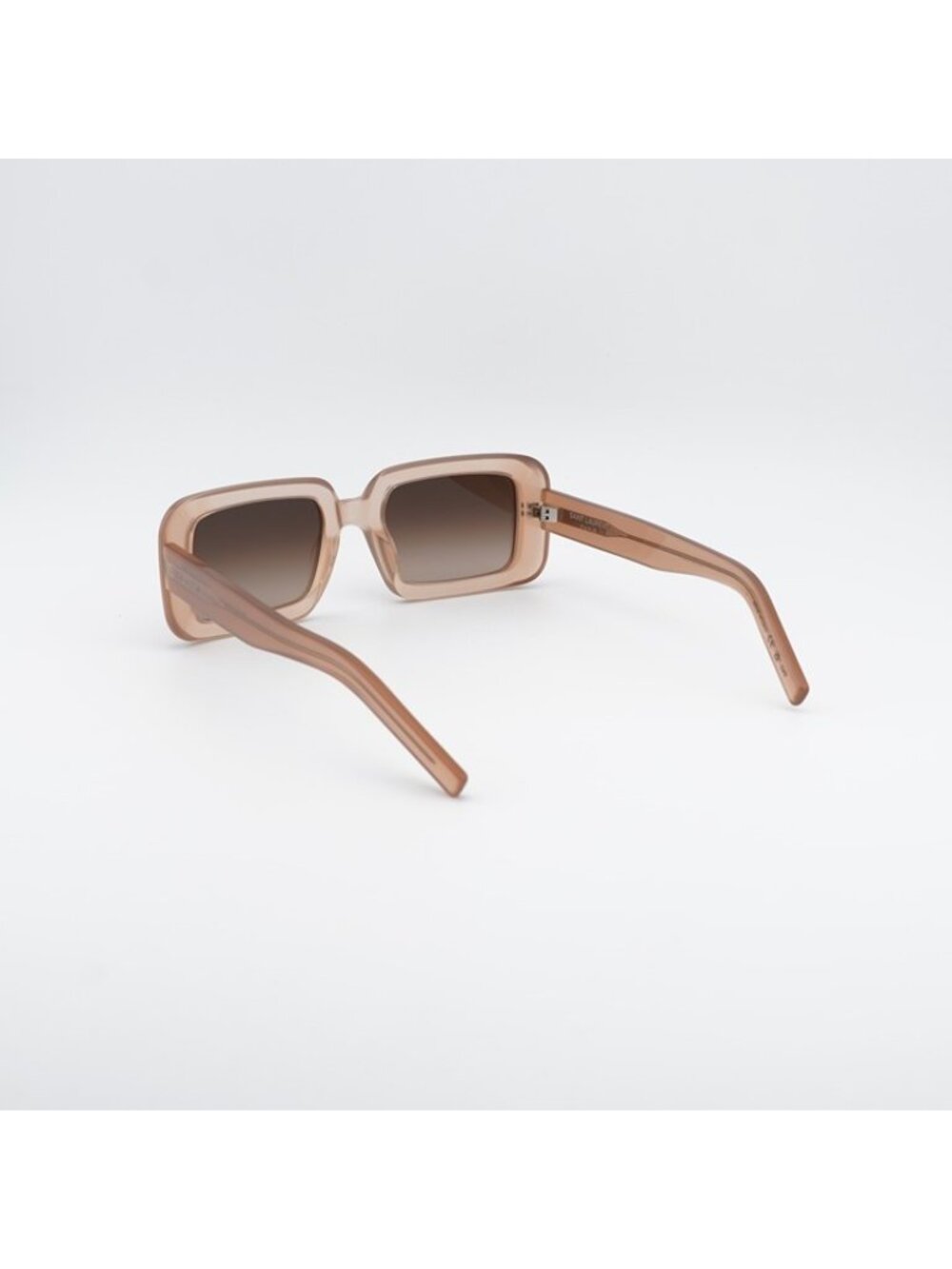 Saint Laurent SL534 SUNRISE 014 Sunglasses Orange Rectangle Frame, Brown Lenses - Picture 11 of 12